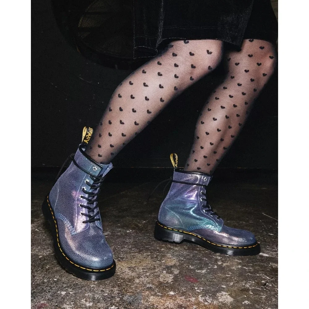 Dr. Martens Women's 1460 Rainbow Ray Boots Purple US Size 6